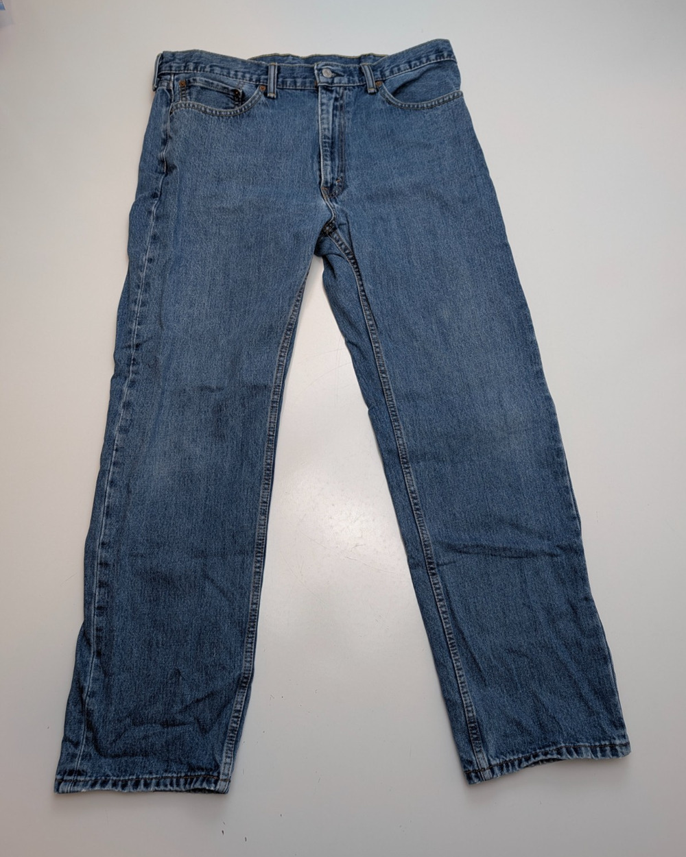 Levis 505 Jeans Mens Blue Denim Cotton Regular Fit Straight Leg 36 x 32 Levi's